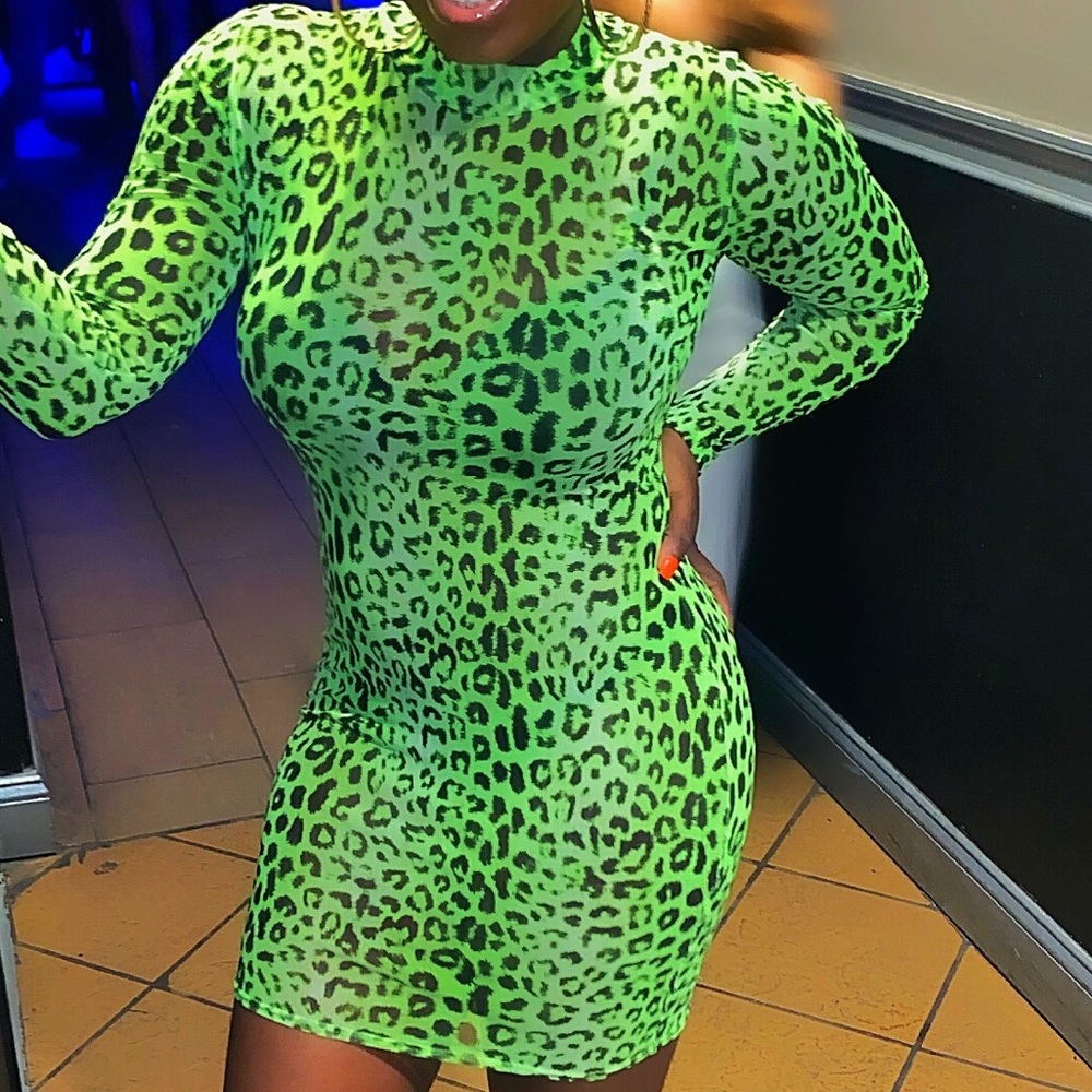 Neon bodycon dress